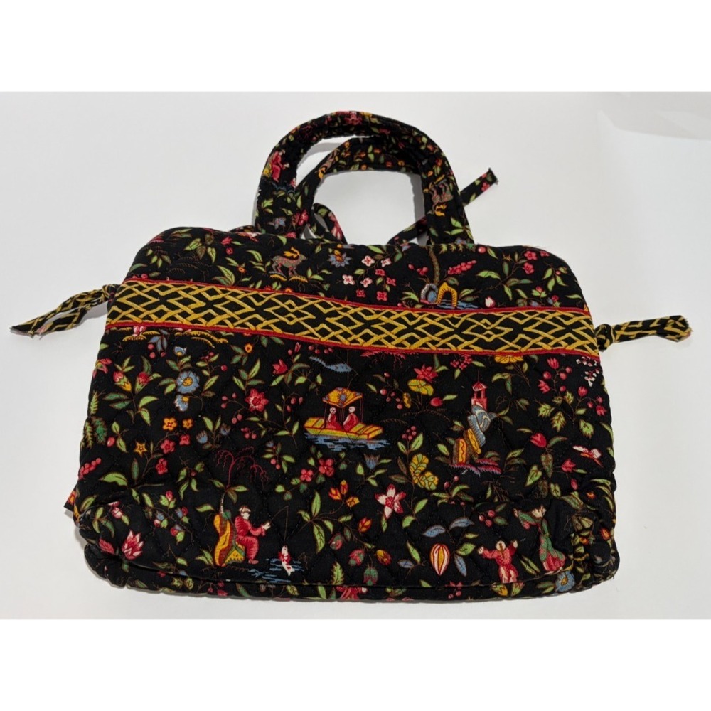 VTG Vera Bradley Ming Toiletry Bag Set Retired Print Drawstring Bag Coin Purse